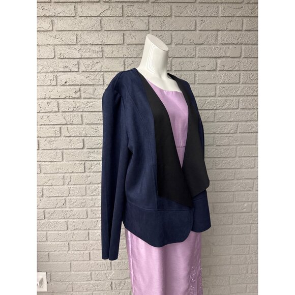 Chico’s Women Navy Long Sleeve Open Front Blazer Size 3 - Picture 3 of 8